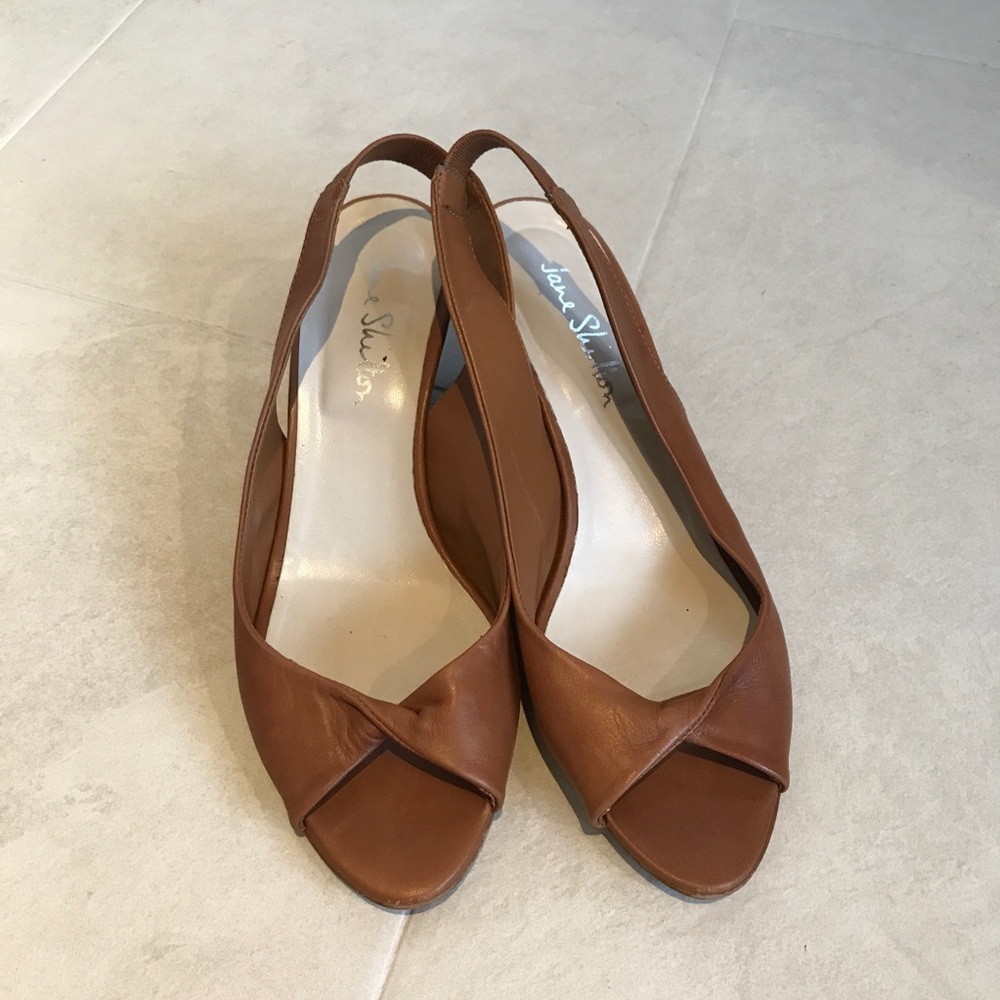 SOLD Vintage cognac leather Jane Shilton heels